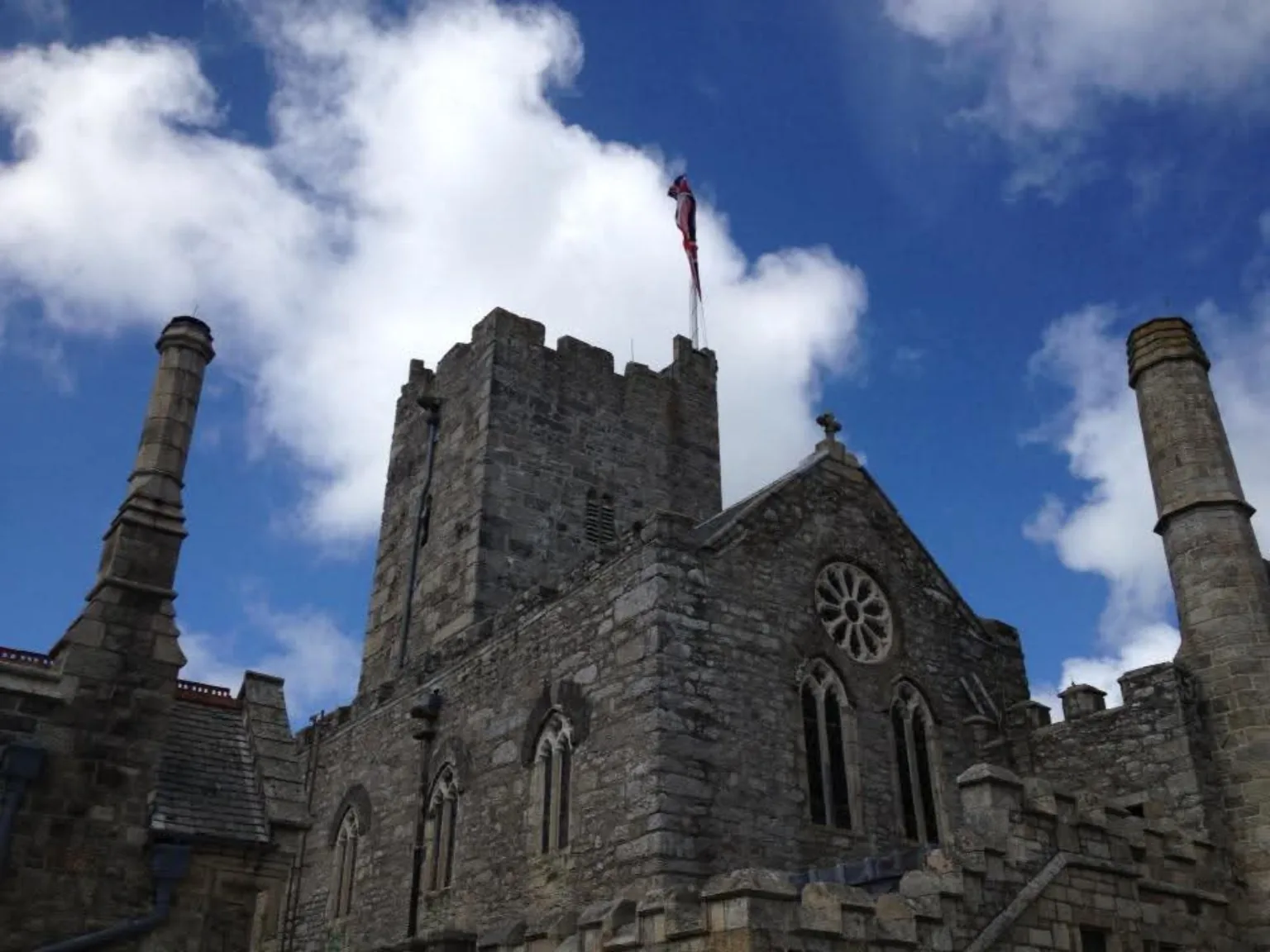 The castle and chapel at the top of St Michael's Mount
