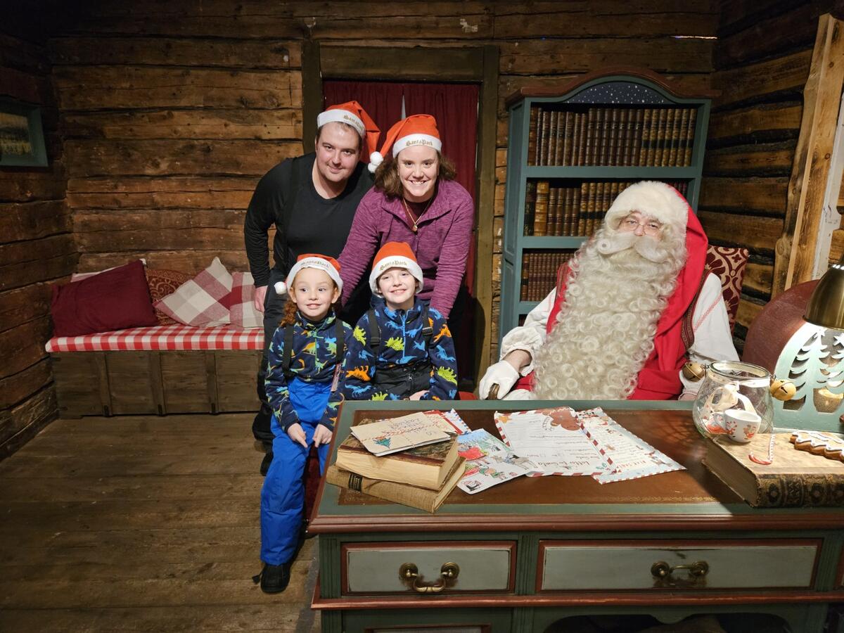 Our family meeting Santa in Rovaniemi