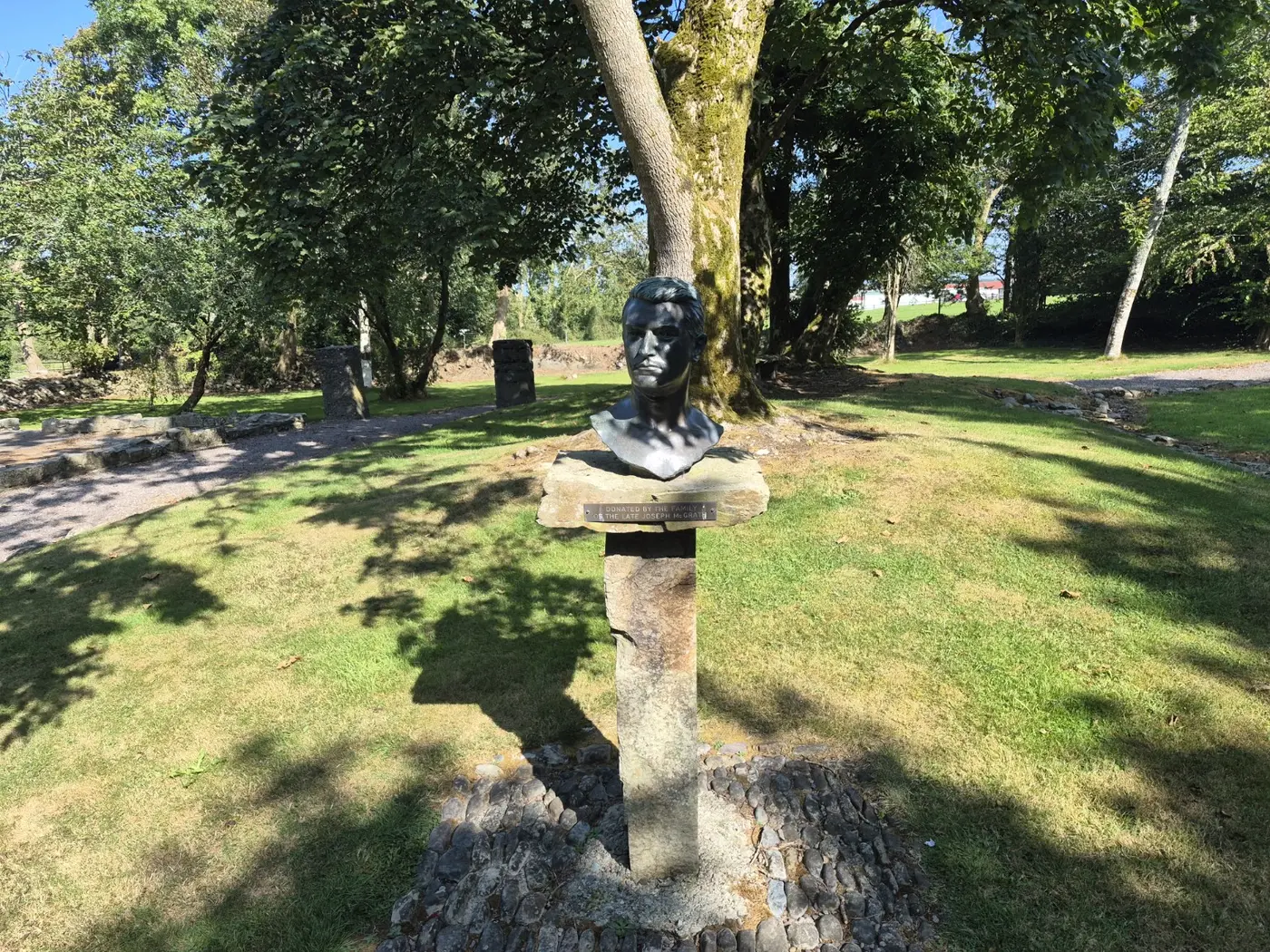 Michael Collins memorial bust near his birthplace in West Cork