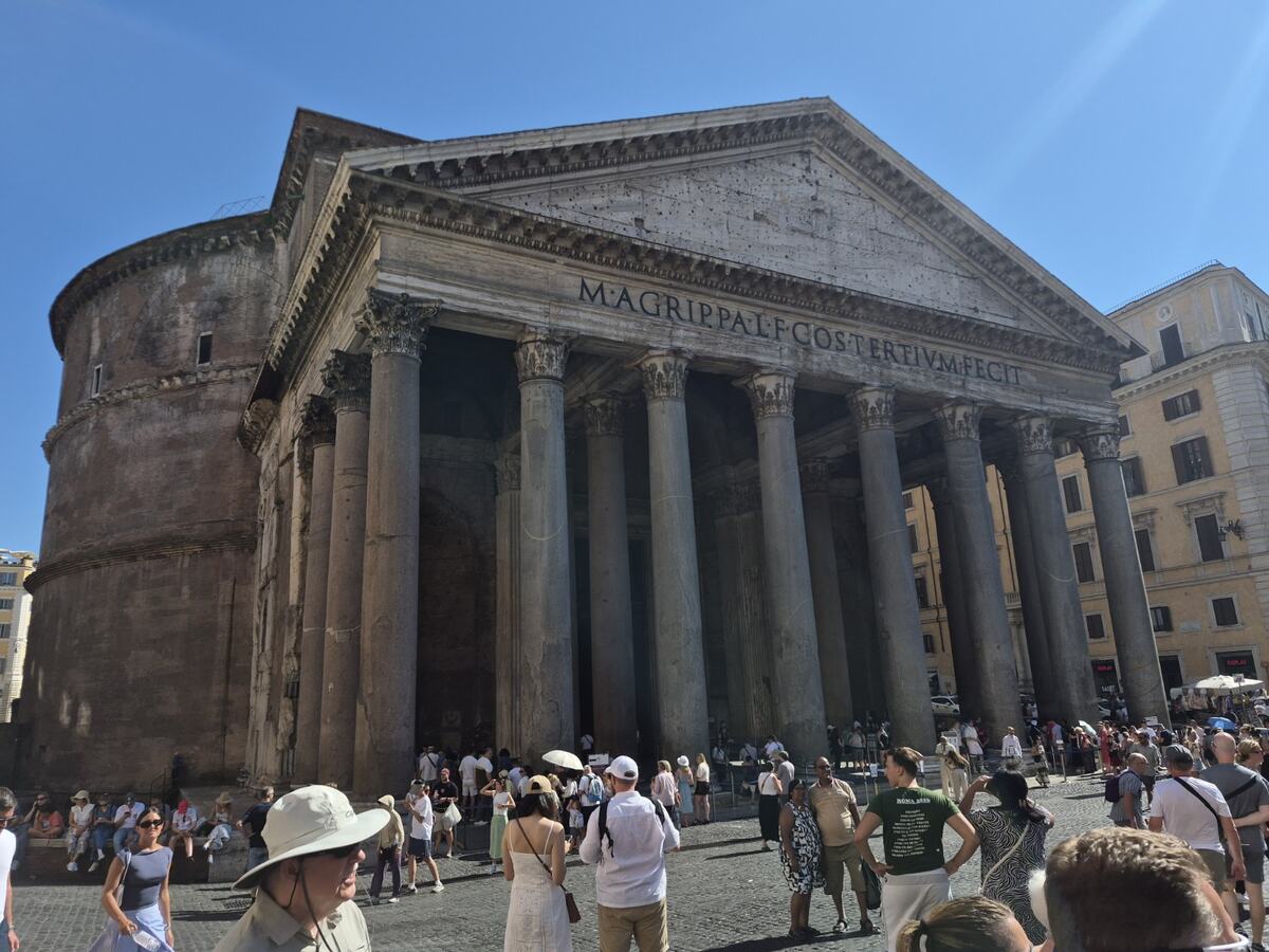 The Pantheon exterior during our Rome trip